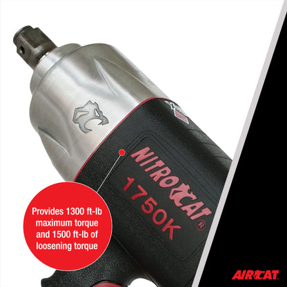 AIRCAT 1750-K: 3/4-Inch Nitrocat Composite Twin Clutch Impact Wrench 1,500 ft-lbs
