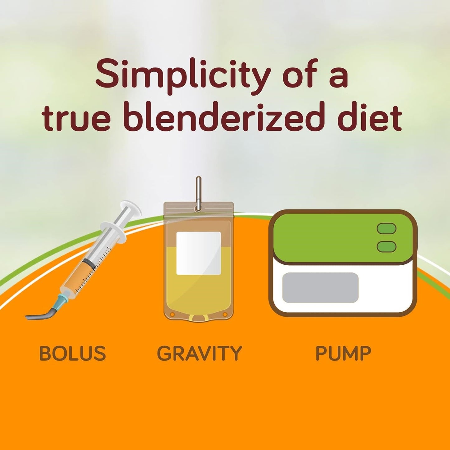 Real Food Blends Orange Chicken, Carrots & Brown Rice Pureed Blended Meal for Feeding Tubes, 9.4 oz Pouch (Pack of 12 Pouches)