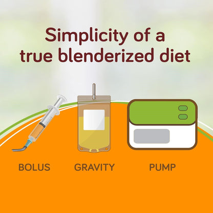 Real Food Blends Orange Chicken, Carrots & Brown Rice Pureed Blended Meal for Feeding Tubes, 9.4 oz Pouch (Pack of 12 Pouches)