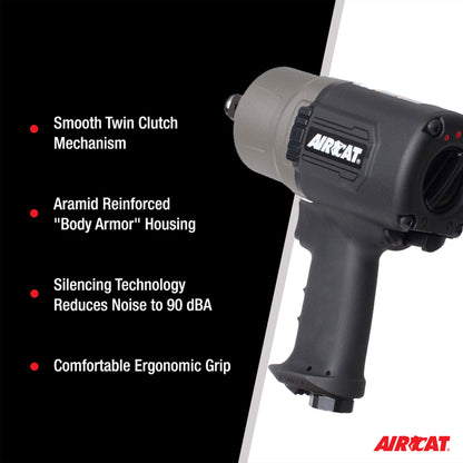 AIRCAT 1770-XL 3/4 Inch Composite Impact Wrench 1600 ft-lbs