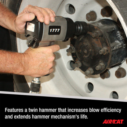 AIRCAT 1777: 3/4-Inch Impact Wrench with Refined Design Twin Hammer 1,600 ft-lbs