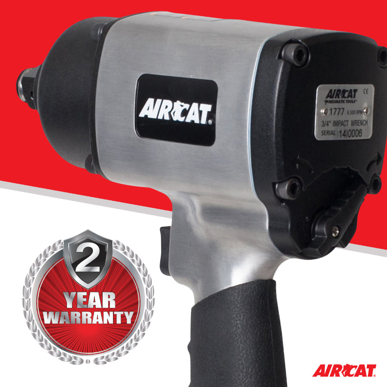 AIRCAT 1777: 3/4-Inch Impact Wrench with Refined Design Twin Hammer 1,600 ft-lbs