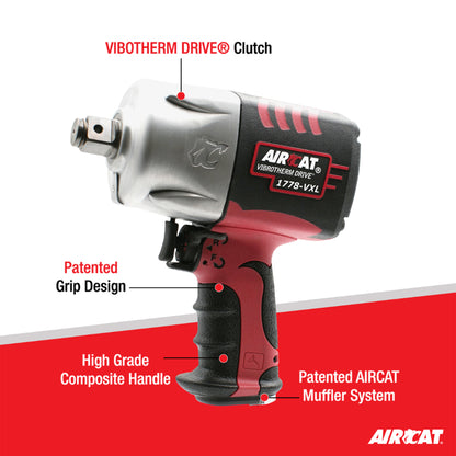 AIRCAT 1778-VXL 3/4-Inch Vibrotherm Drive Composite Impact Wrench 1700 ft-lbs