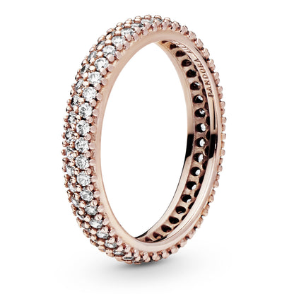 PANDORA Jewelry Inspiration Within Cubic Zirconia Ring in Rose, Size 5, With Gift Box