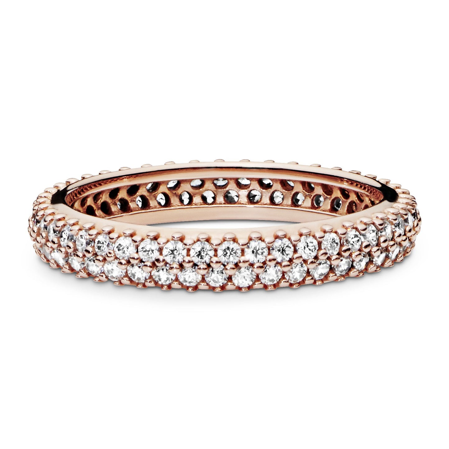 PANDORA Jewelry Inspiration Within Cubic Zirconia Ring in Rose, Size 5, With Gift Box