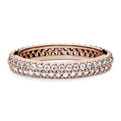 PANDORA Jewelry Inspiration Within Cubic Zirconia Ring in Rose, Size 5, With Gift Box