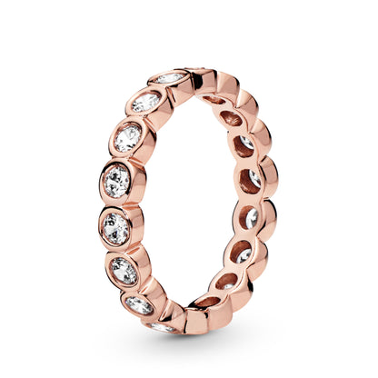 PANDORA Jewelry Alluring Brilliant Cubic Zirconia Ring in Rose, Size 8.5, With Gift Box