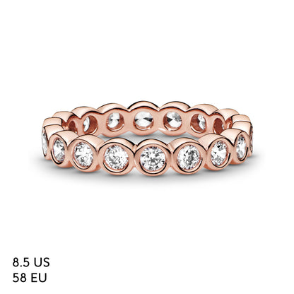 PANDORA Jewelry Alluring Brilliant Cubic Zirconia Ring in Rose, Size 8.5, With Gift Box