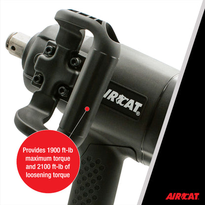 AIRCAT 1870-P 1-Inch Super Duty Composite Pistol Grip Impact Wrench 2,100 ft-lbs