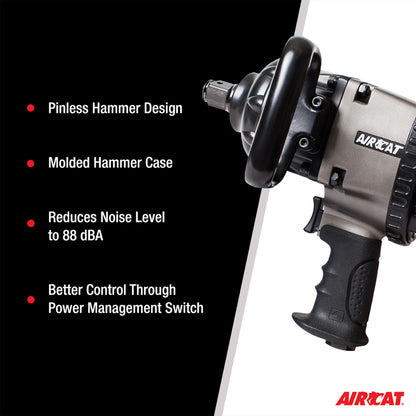 Aircat 1880-P-A-1"" Pistol Grip Impact Wrench