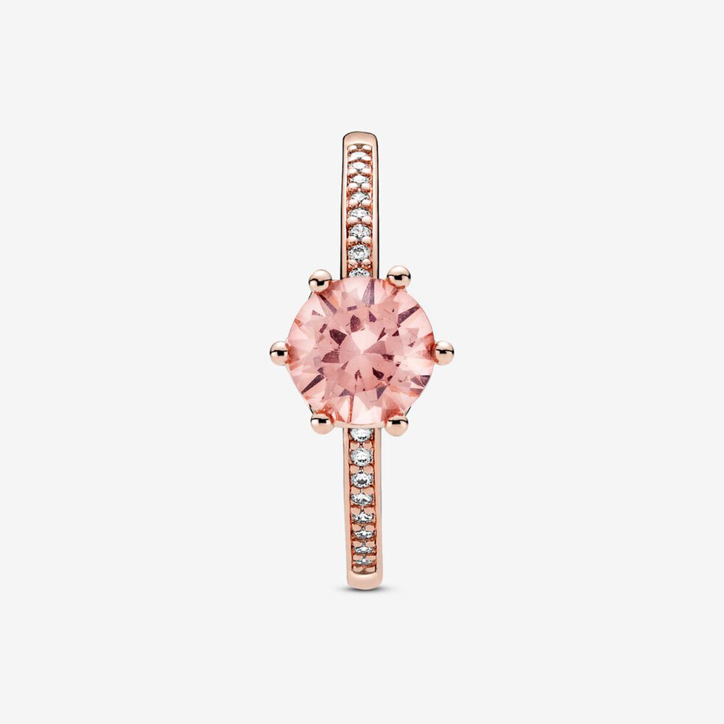 PANDORA Jewelry - Crown Cubic Zirconia and Pink Crystal Ring - Gift for Her Rose - Size 7, With Gift Box