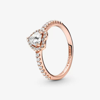 Pandora Sparkling Elevated Heart Ring, Size 52,with Gift Box