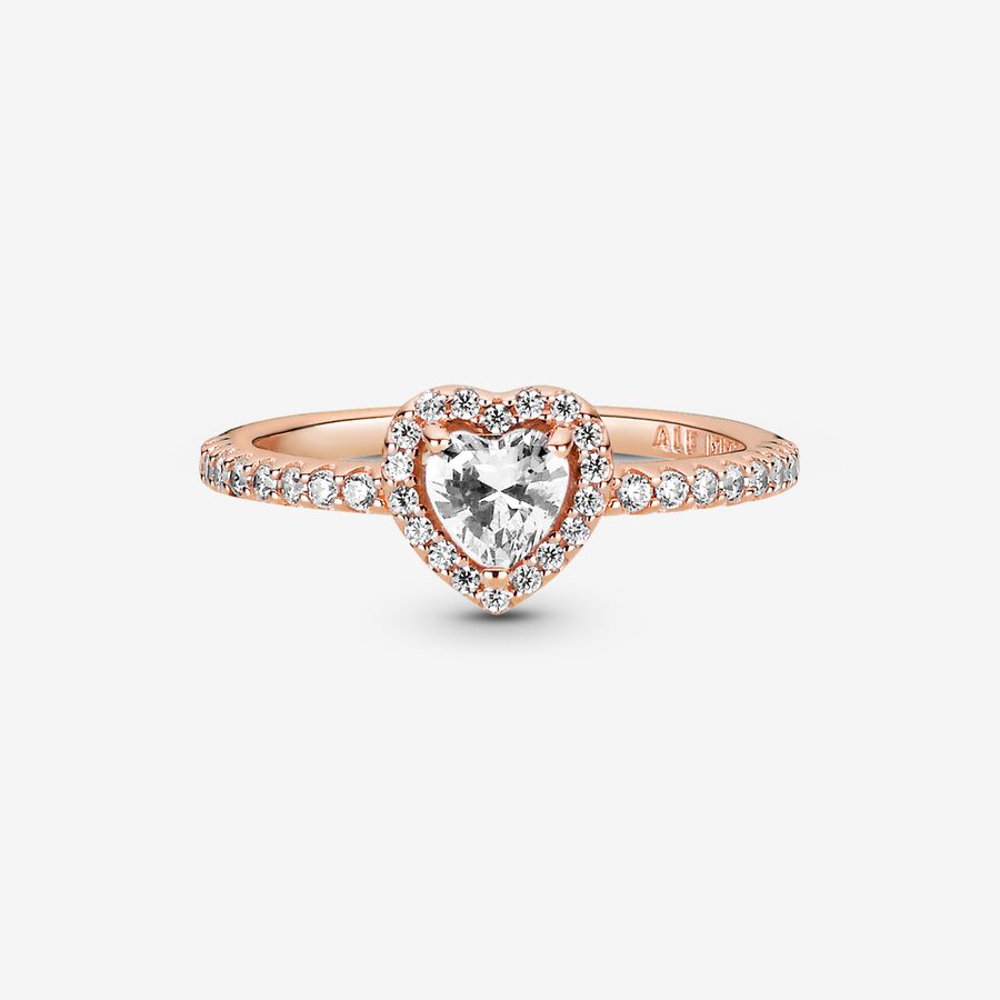Pandora Sparkling Elevated Heart Ring, Size 52,with Gift Box
