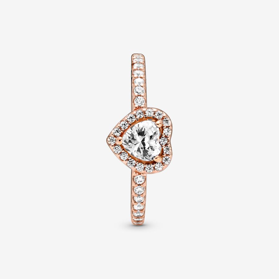 Pandora Sparkling Elevated Heart Ring, Size 52,with Gift Box