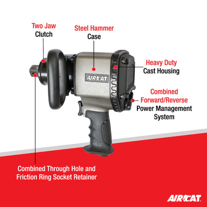 AirCAT 1890-P 1" Ultimate Duty Impact 2-Jaw Mechanism 2000 ft-lb