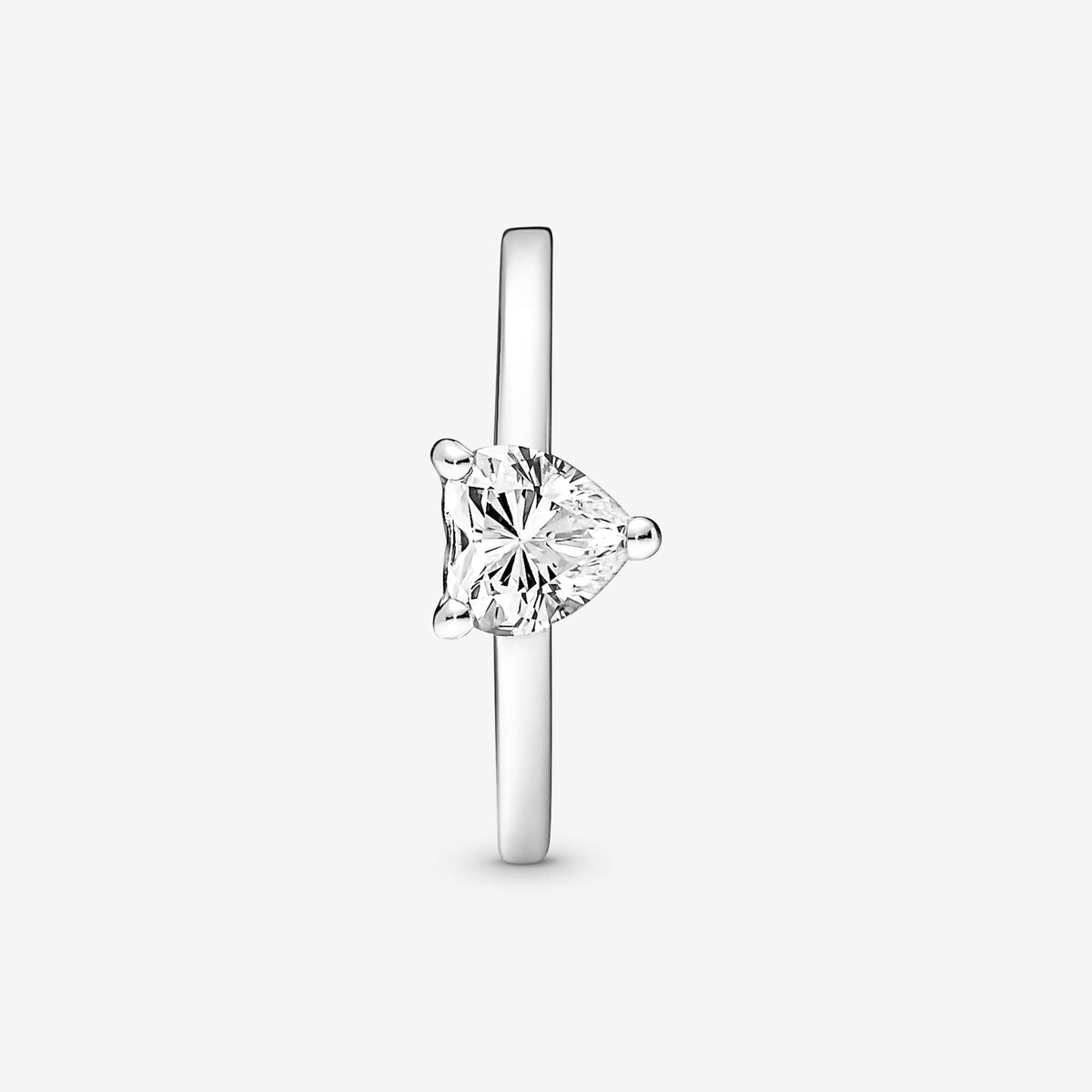 PANDORA Sparkling Heart Solitaire Ring, 191165C01-58, With Gift Box