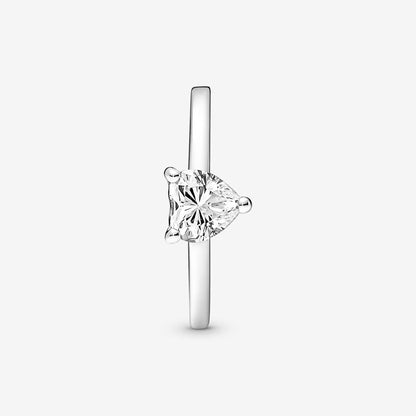 PANDORA Sparkling Heart Solitaire Ring, 191165C01-58, With Gift Box