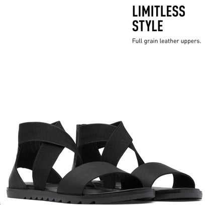 SOREL Women's Ella II Sandals - Black - Size 7.5