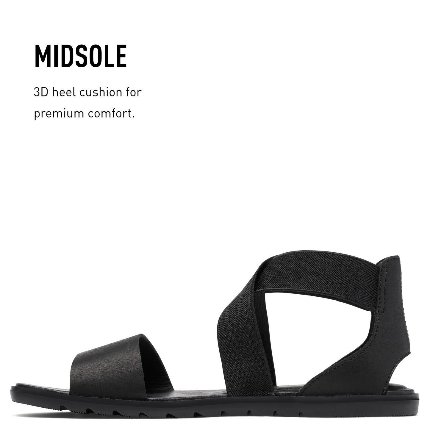 Sorel - Women's - ELLA II SANDAL - Black- Size  6