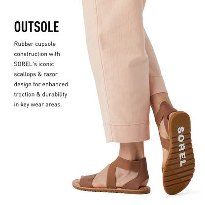 Sorel - Women's - ELLA II SANDAL - Velvet Tan- Size  7.5