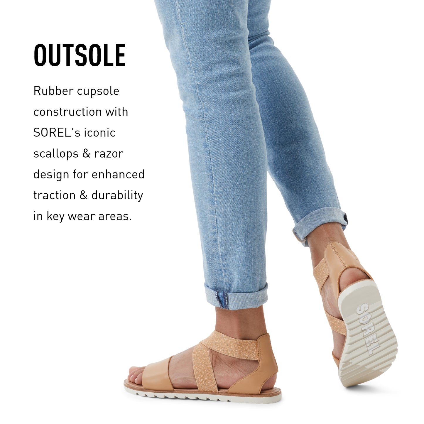 SOREL CAMERON‚Ñ¢ FLATFORM CORD SANDAL Sea Salt, Gum 16, 10