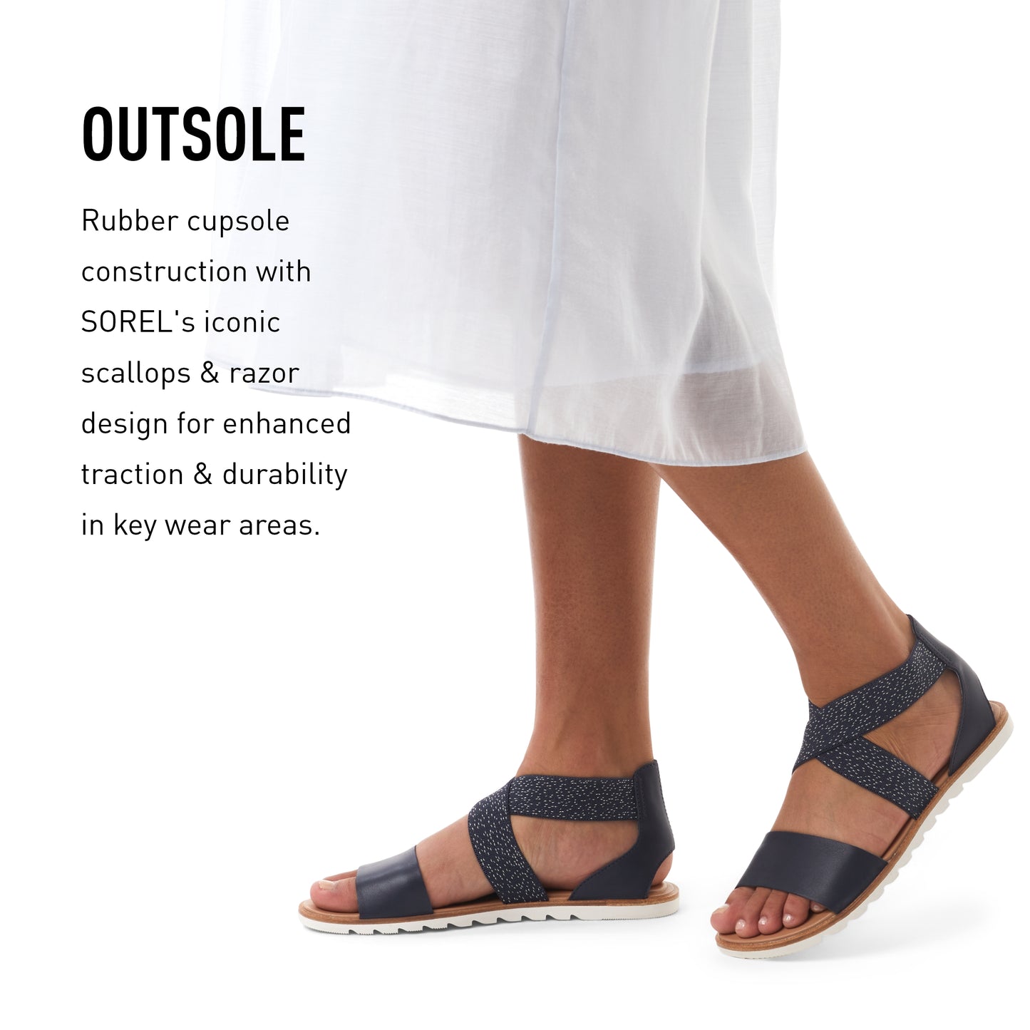 SOREL CAMERON‚Ñ¢ FLATFORM CORD SANDAL Sea Salt, Gum 16, 10