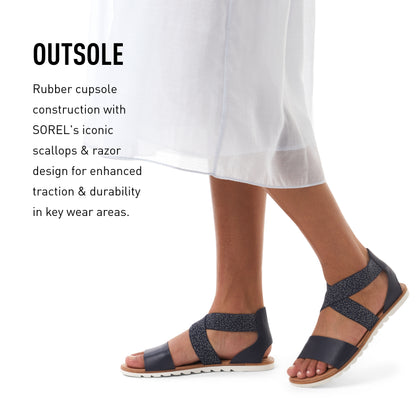 SOREL CAMERON‚Ñ¢ FLATFORM CORD SANDAL Sea Salt, Gum 16, 10