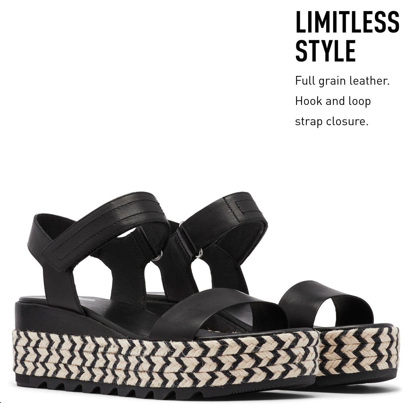 Sorel - Women's - CAMERON FLATFORM SANDAL - Black- Size  12
