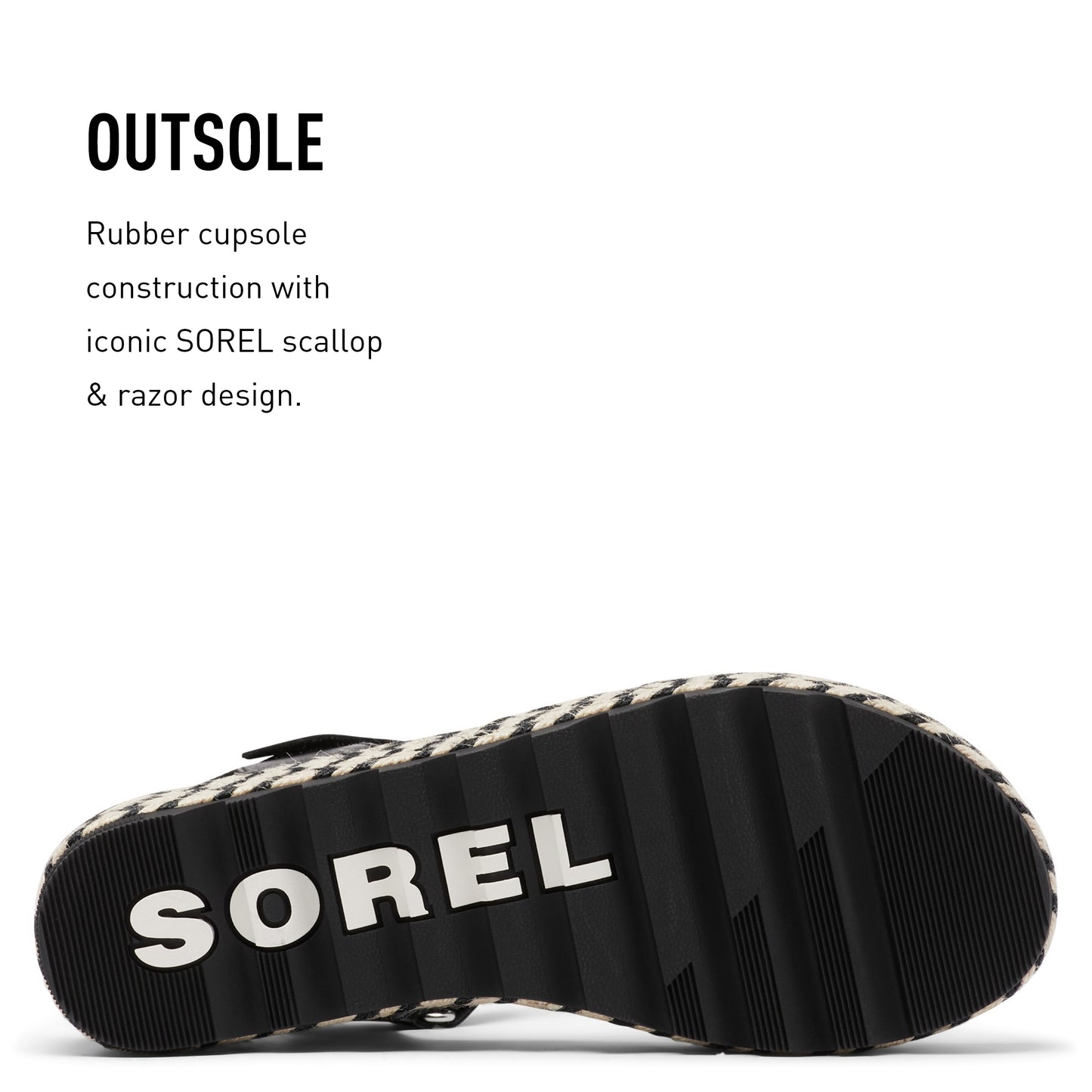 Sorel - Women's - CAMERON FLATFORM SANDAL - Black- Size  12