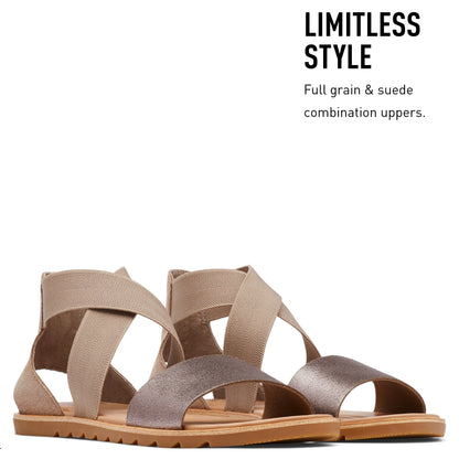 SOREL Women's Ella II Sandals - Ash Brown - Size 10.5