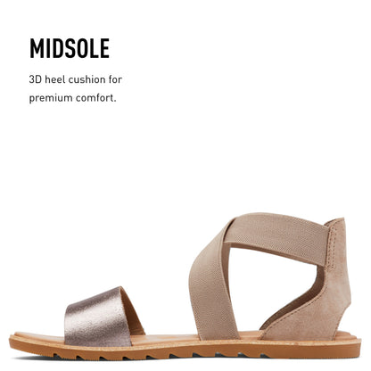 SOREL Women's Ella II Sandals - Ash Brown - Size 10