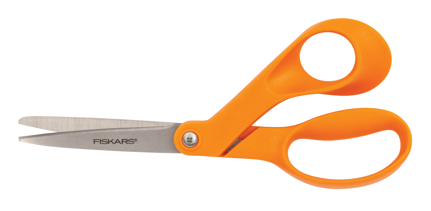 Fiskars 197060-1001 Petite Original Orange-Handled Scissors, 7 Inch, Orange