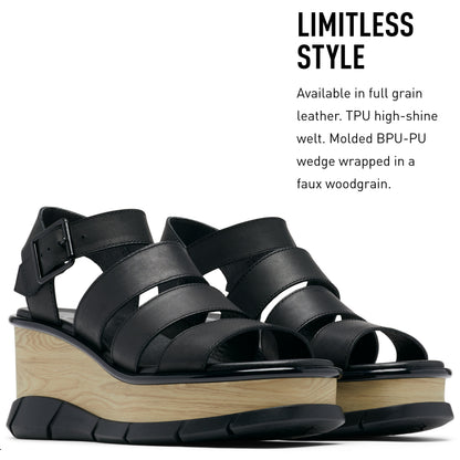 SOREL Women's Joanie III Ankle Strap Sandals - Black, Black - Size 9