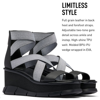 SOREL Women's Joanie III Sport Strap Sandals - Black, White - Size 10.5