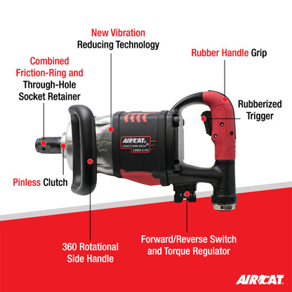 AirCAT 1993-1-VXL 1" VIBROTHERM DRIVE‚Ñ¢ Straight Impact Wrench 2100 ft-lb