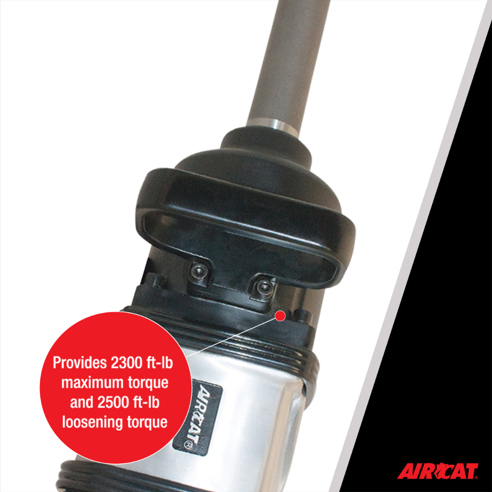 AIRCAT 1994 1-Inch Super Duty Straight Impact Wrench with 8-Inch Extended Anvil 2,500 ft-lbs