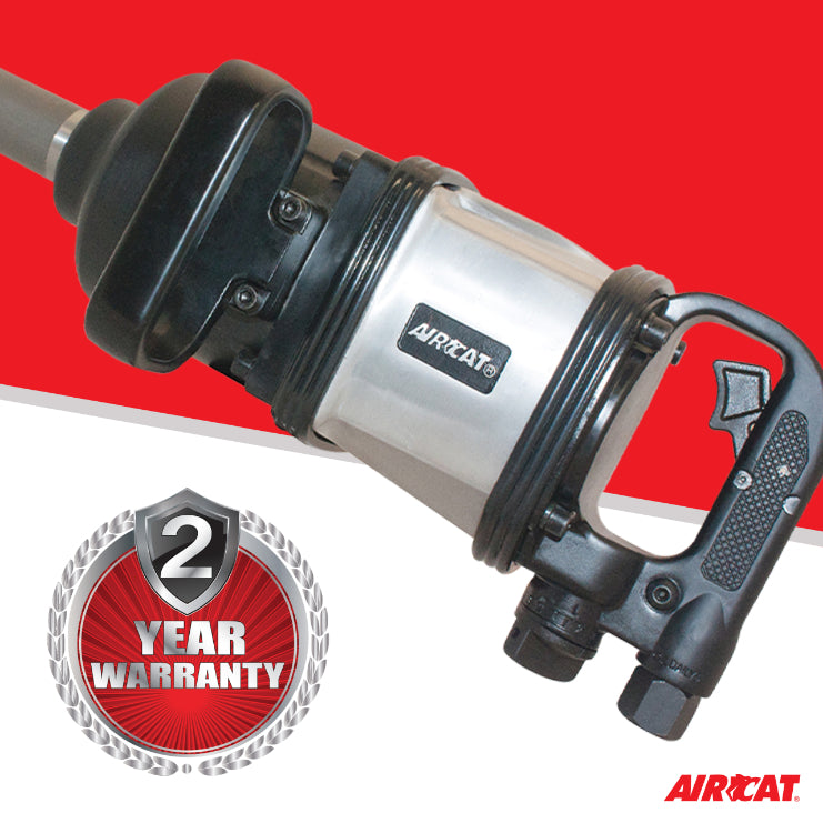 AIRCAT 1994 1-Inch Super Duty Straight Impact Wrench with 8-Inch Extended Anvil 2,500 ft-lbs