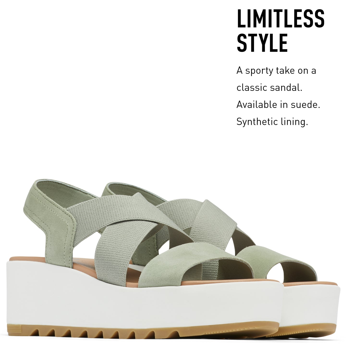 Sorel Women's Cameron‚Ñ¢ Flatform Slingback - Safari, Sea Salt - Size 10.5