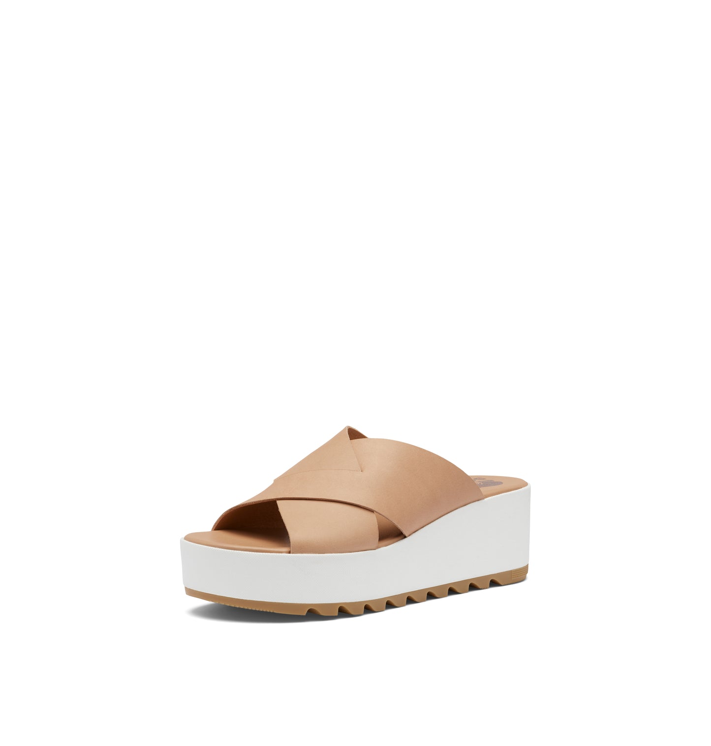 SOREL Women's Cameron Flatform Mule Sandals - Honest Beige, Sea Salt - Size 9.5