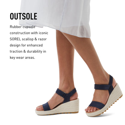 SOREL CAMERON‚Ñ¢ FLATFORM CORD SANDAL Sea Salt, Gum 16, 10