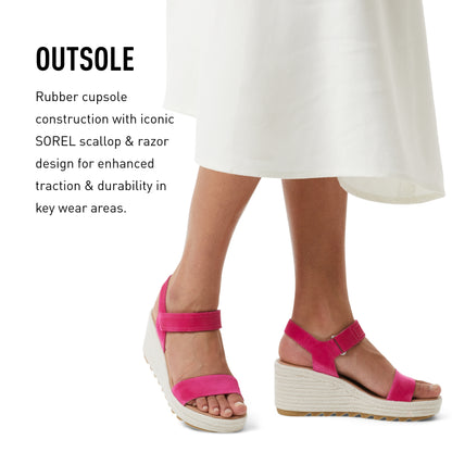 SOREL CAMERON‚Ñ¢ FLATFORM CORD SANDAL Sea Salt, Gum 16, 10