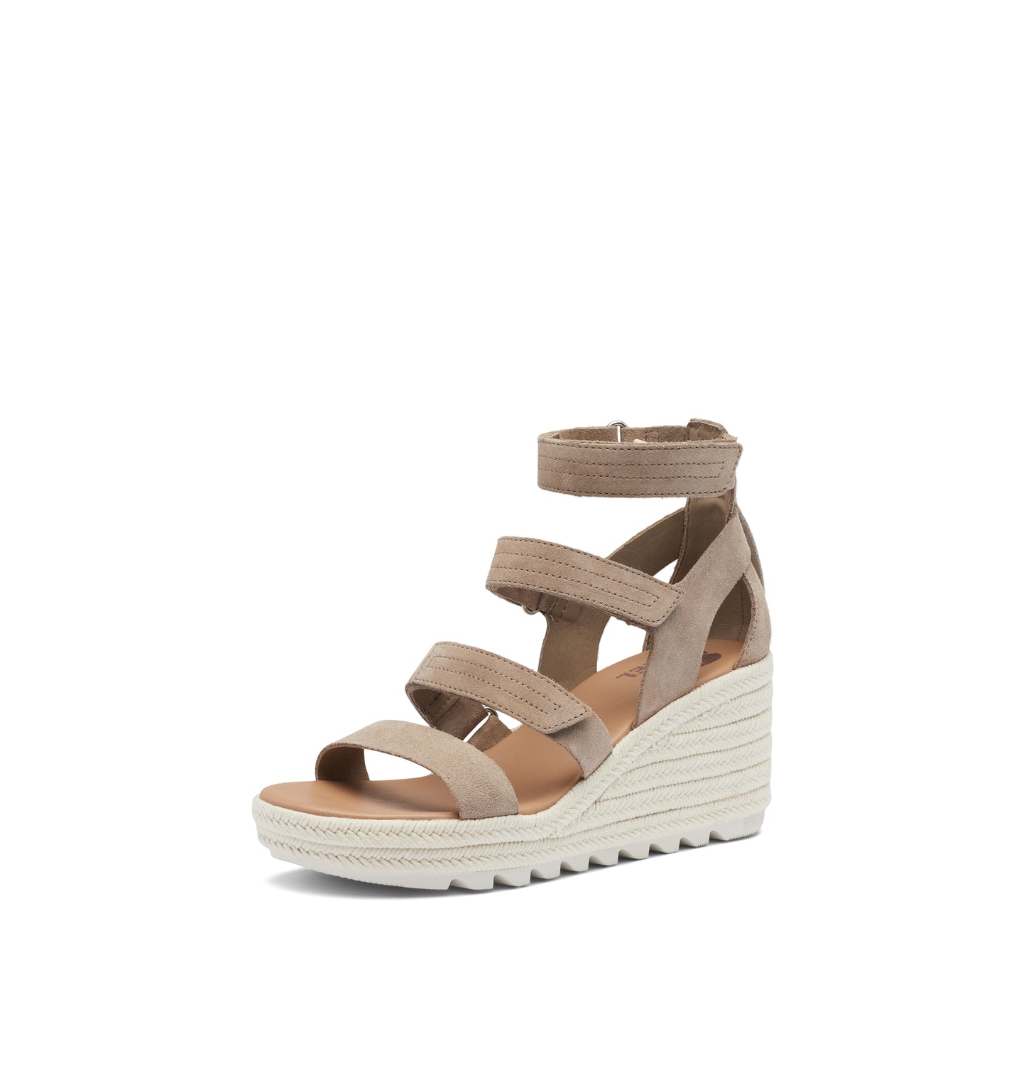 SOREL Women's Cameron Wedge Multistrap Sandals - Omega Taupe, Sea Salt - Size 10