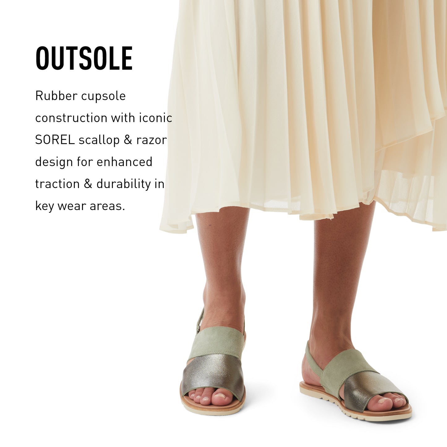 SOREL CAMERON‚Ñ¢ FLATFORM CORD SANDAL Sea Salt, Gum 16, 10