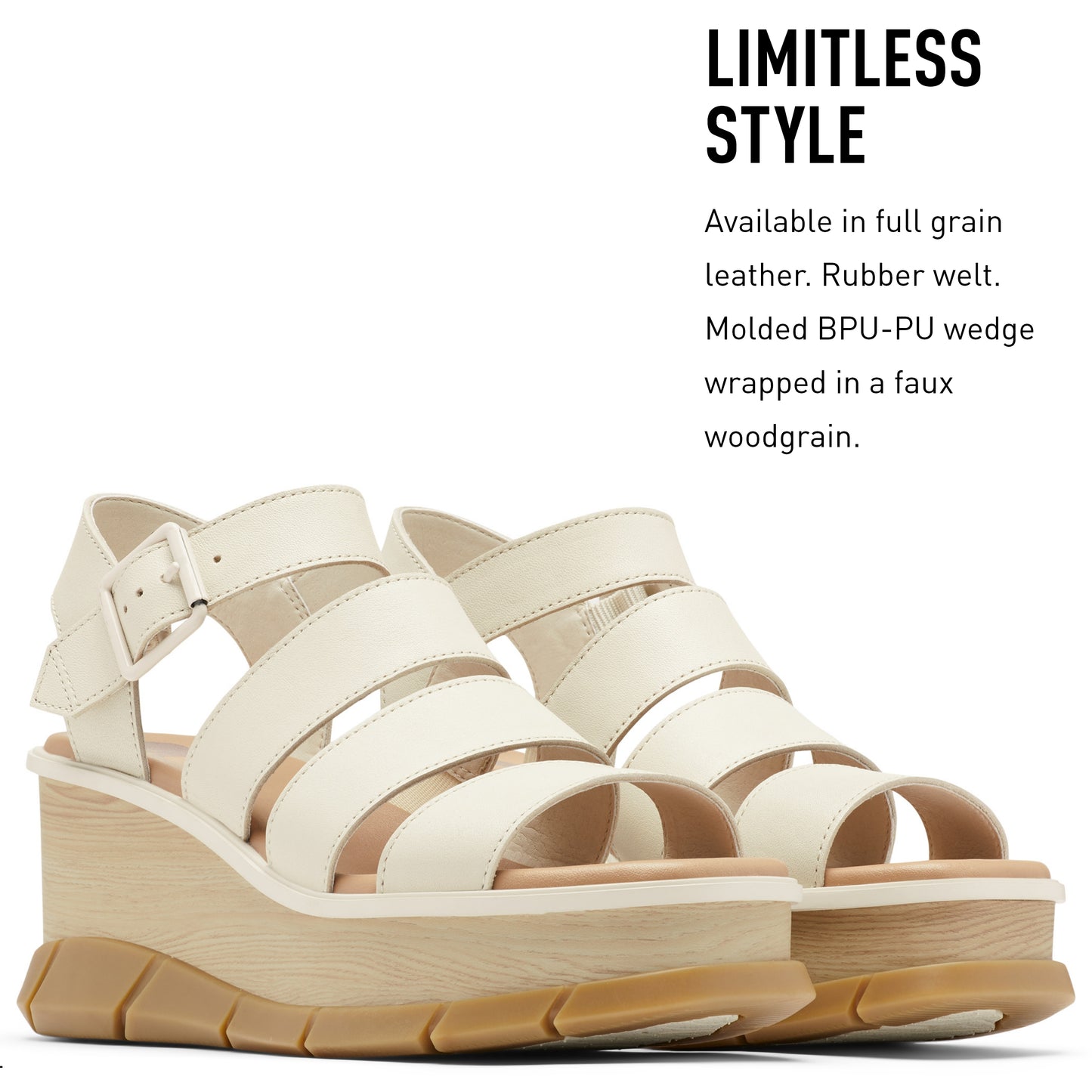 SOREL Women's Joanie III Ankle Strap Sandals - Chalk - Size 7.5