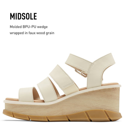 SOREL Women's Joanie III Ankle Strap Sandals - Chalk - Size 11