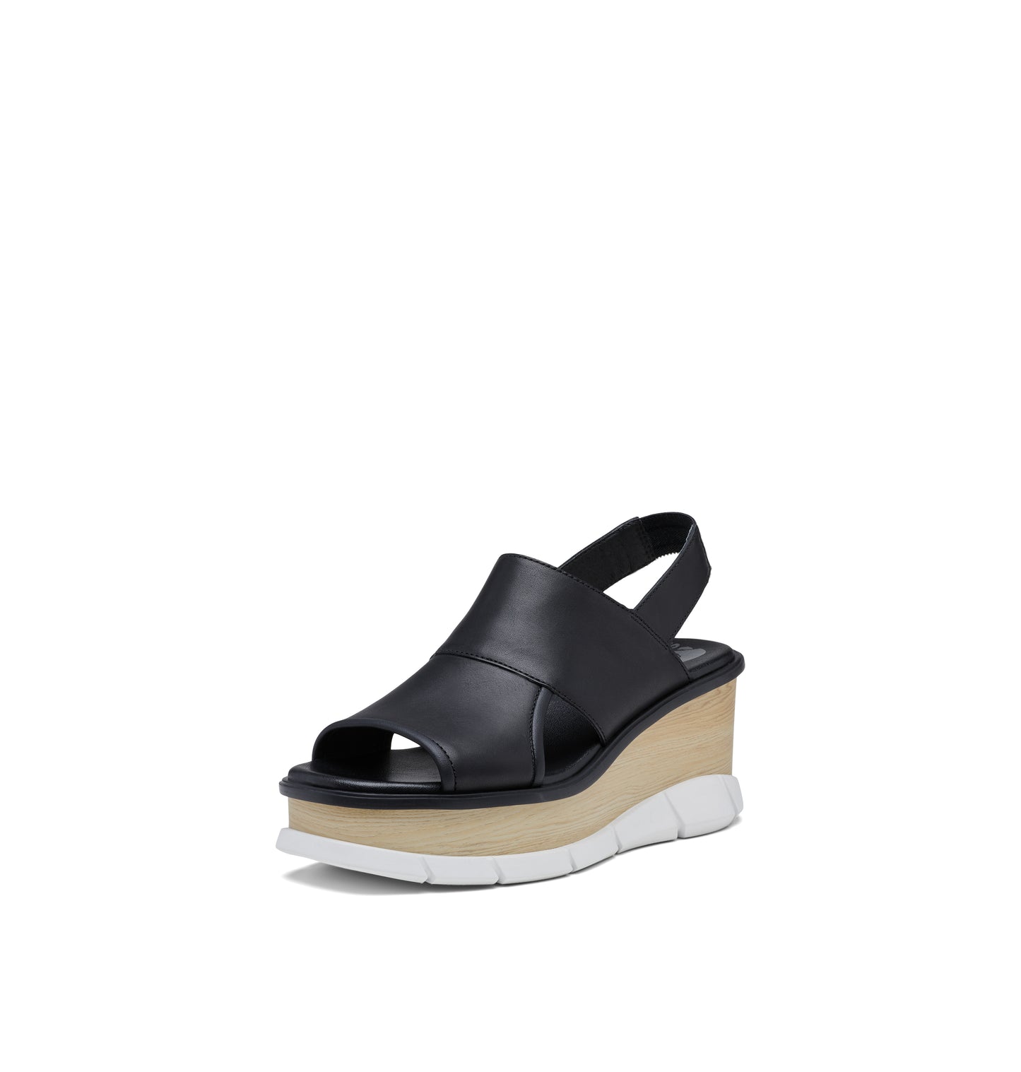 SOREL Women's Joanie III Slingback Sandals - Black, White - Size 10