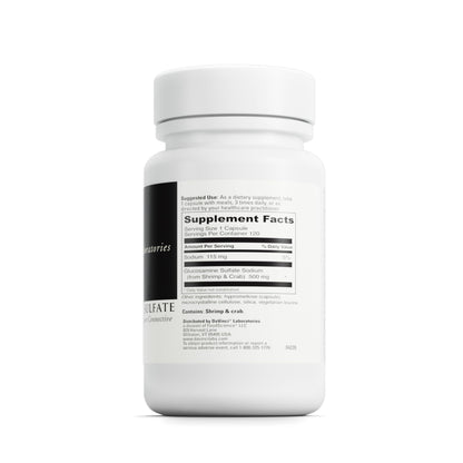 DaVinci Labs Glucosamine Sulfate - A Dietary Supplement to Support Connective Tissue and Joint Functions - Gluten-Free - 500 mg - 120 Capsules