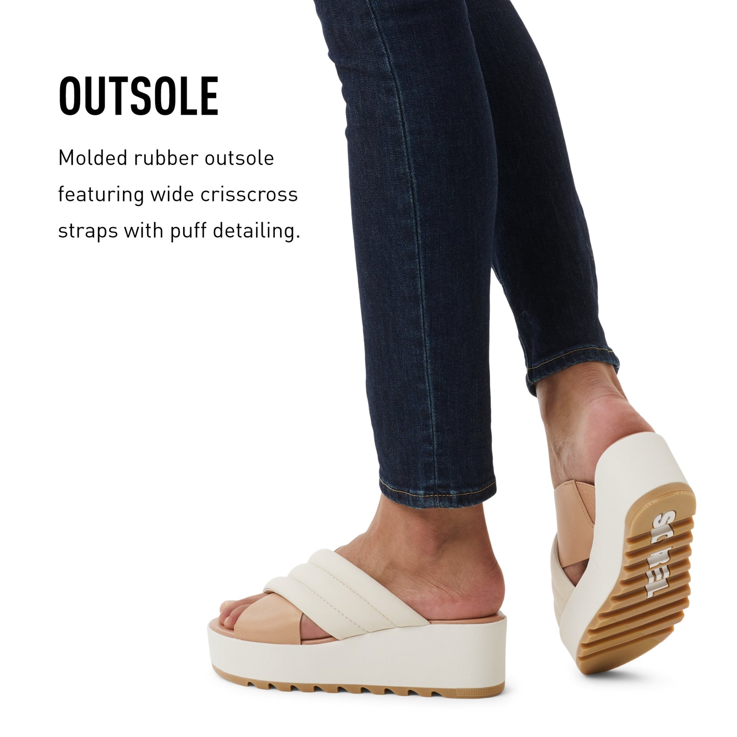 SOREL CAMERON‚Ñ¢ FLATFORM CORD SANDAL Sea Salt, Gum 16, 10