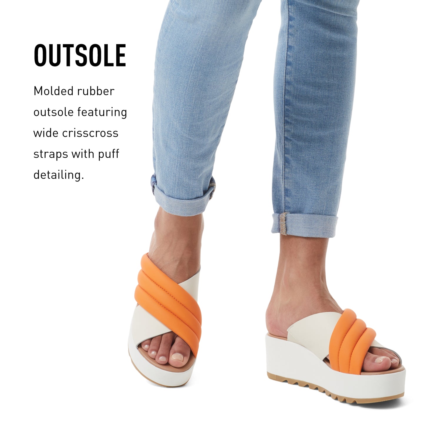 SOREL CAMERON‚Ñ¢ FLATFORM CORD SANDAL Sea Salt, Gum 16, 10