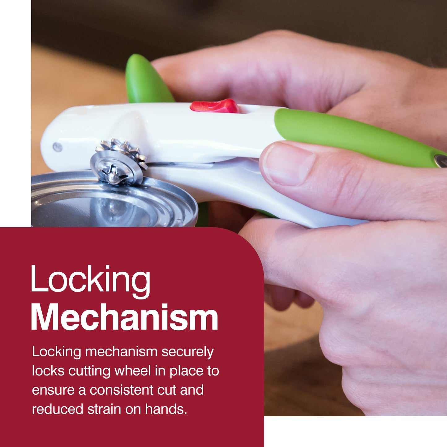 Zyliss ZYLISSÔ∏è Lock N' Lift Can Opener with Lid Lifter Magnet, Green, 7.5"